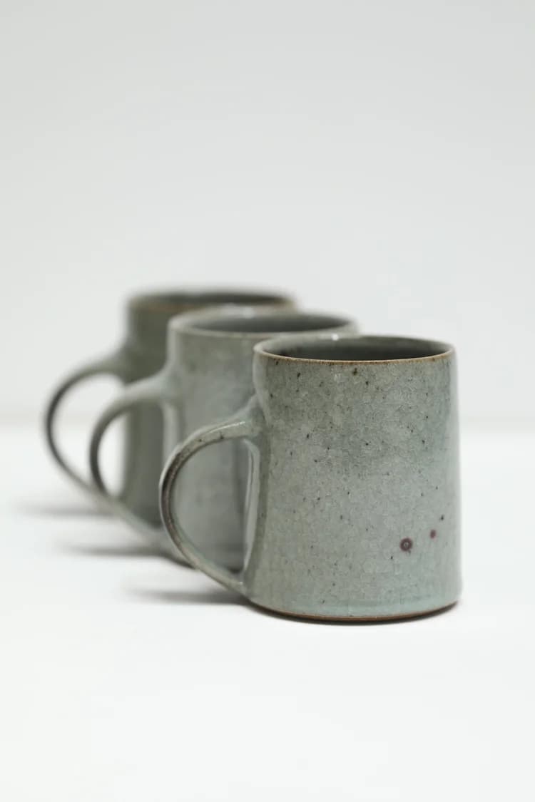 Florian Gadsby at work in the studio, clay